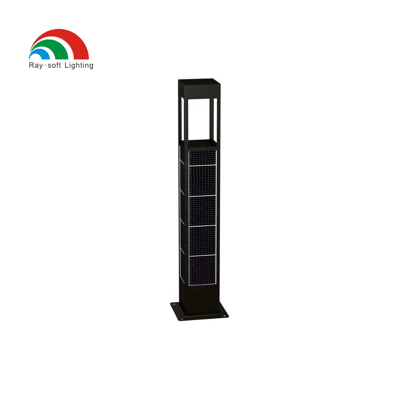 Moderno Durável 12W Solar LED Alta Potência Integrado Quadrado Impermeável Jardim Caminho Passarela Balizador Iluminação de Gramado