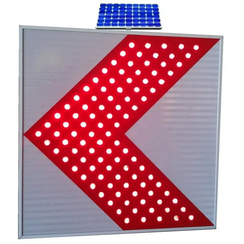 Sinalizador de Tráfego com Luz LED Solar Construção Sinal de Advertência Luz Piscante Sinalização de Segurança Rodoviária Placa de Setas de Tráfego