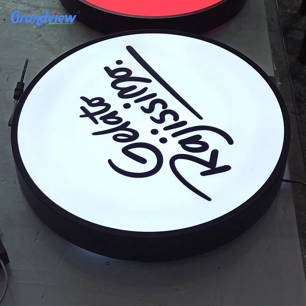 Placa de Sinalização Externa com Energia Solar, Display de Acrílico com Luz LED