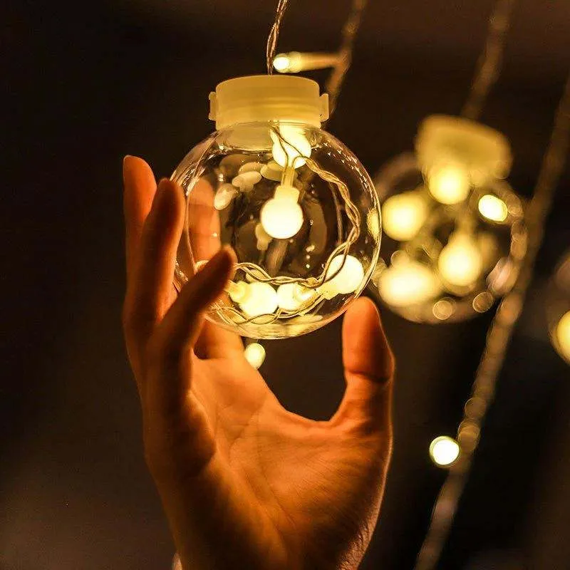 Cortina de Luzes LED Votivas Solares Pequenas Luzes de Natal em Corda Iluminação Decorativa para Festividades do Planeta