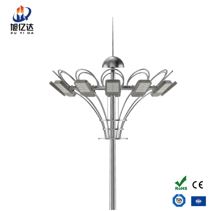 IP67 Poste de Alta Masturação ao Ar Livre em Alumínio à Prova d'Água 50W/100W/200W Lâmpada Solar LED Spot Flood Iluminação Luz