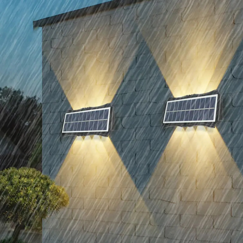 Iluminação de Jardim Solar Ecológica para Fixação em Parede para Exteriores