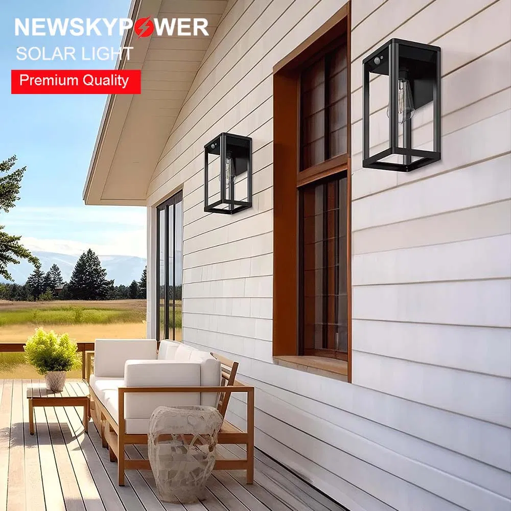Iluminação Solar de Parede Sem Fio para Segurança Comercial ao Ar Livre com Sensor de Movimento em Alumínio