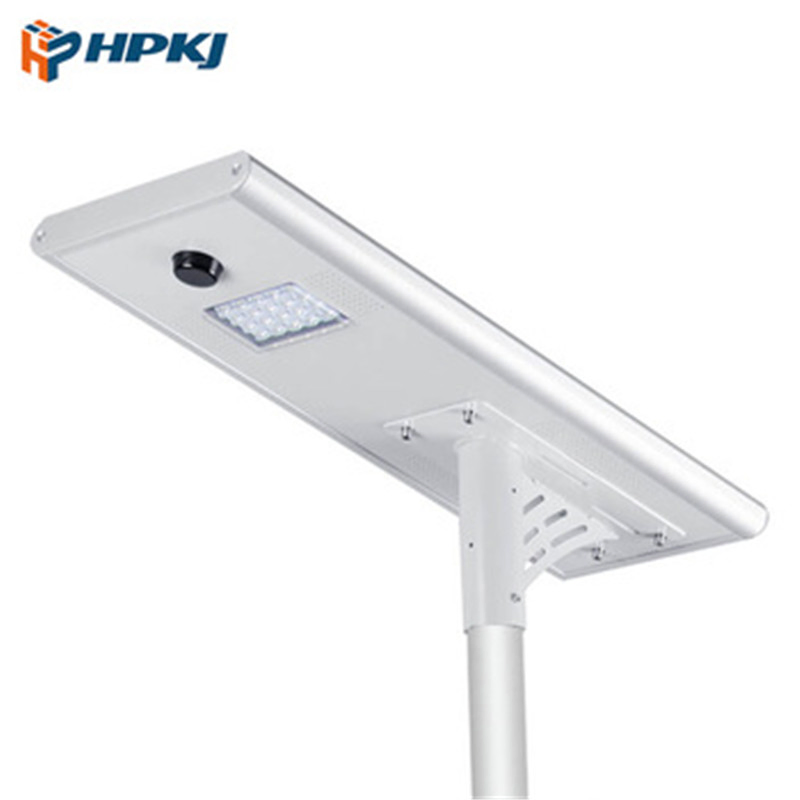 Iluminação de Rua Solar com Sensor de Movimento para Jardim com Braços Duplos Hepu