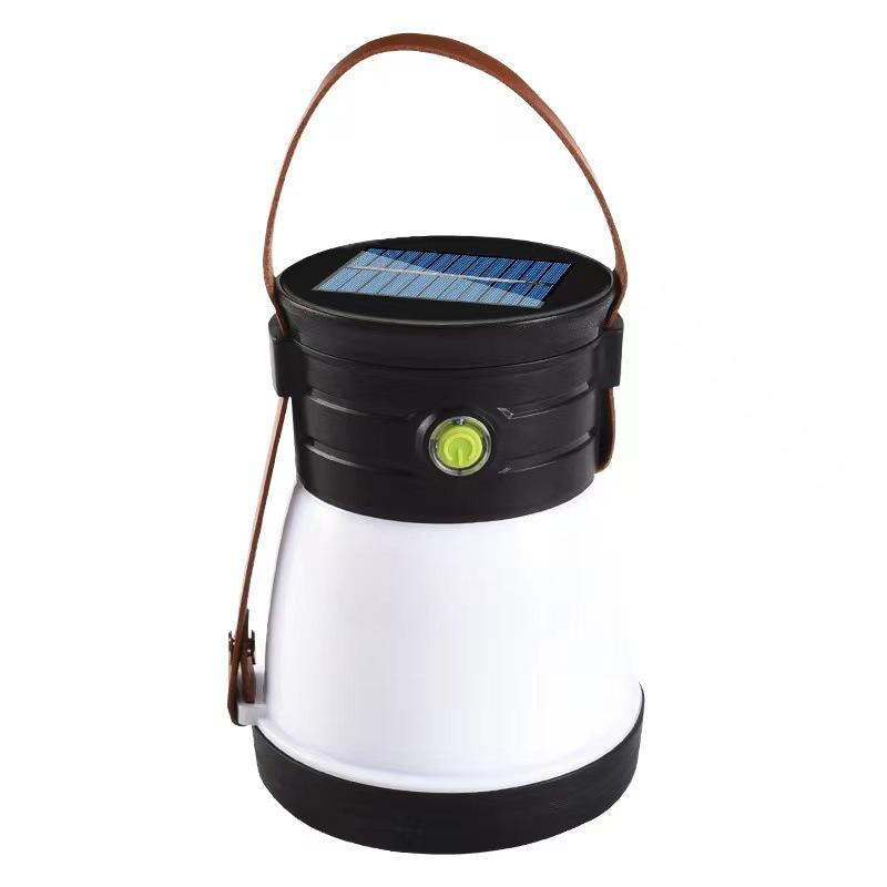 Lanterna de Camping Solar LED Portátil à Prova d'Água Recarregável Luz de Emergência Iluminação para Barraca de Caminhada