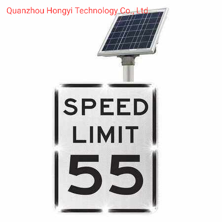 Sinal de Radar de Velocidade Móvel Informativo LED Solar Sinais de Advertência de Tráfego Tela Trailer