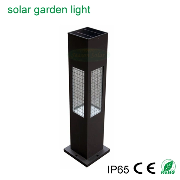 Luzes solares de jardim à prova d'água para o caminho, luz decorativa de bolardo, estilo quadrado, lâmpada de gramado, iluminação paisagística LED