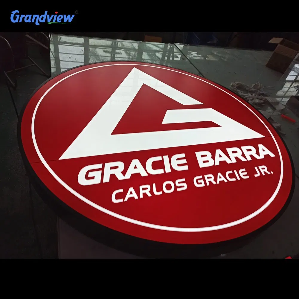 Placa de Sinalização Externa com Energia Solar, Display de Acrílico com Luz LED