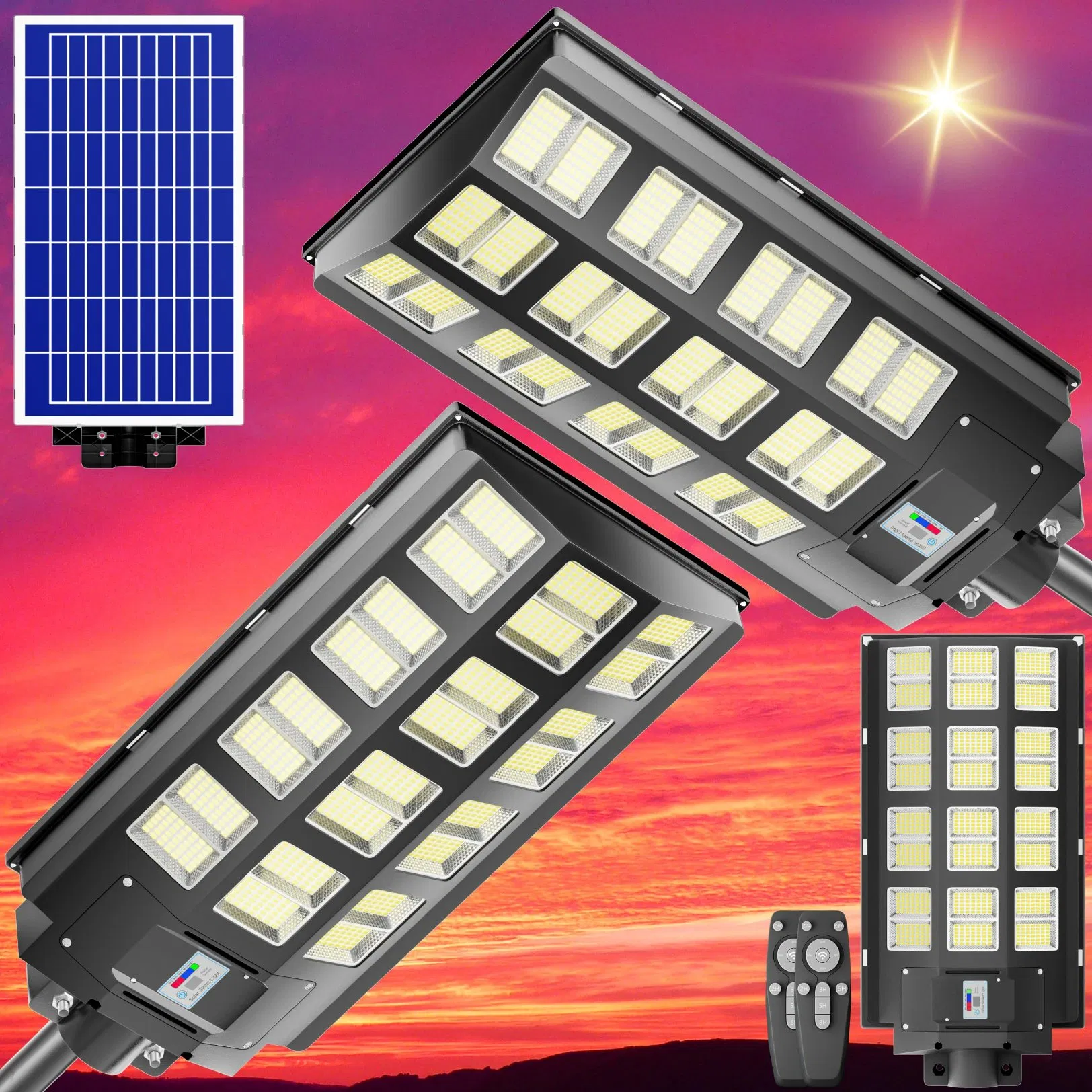 Iluminação de Rua Solar Rugosa de Grau Industrial