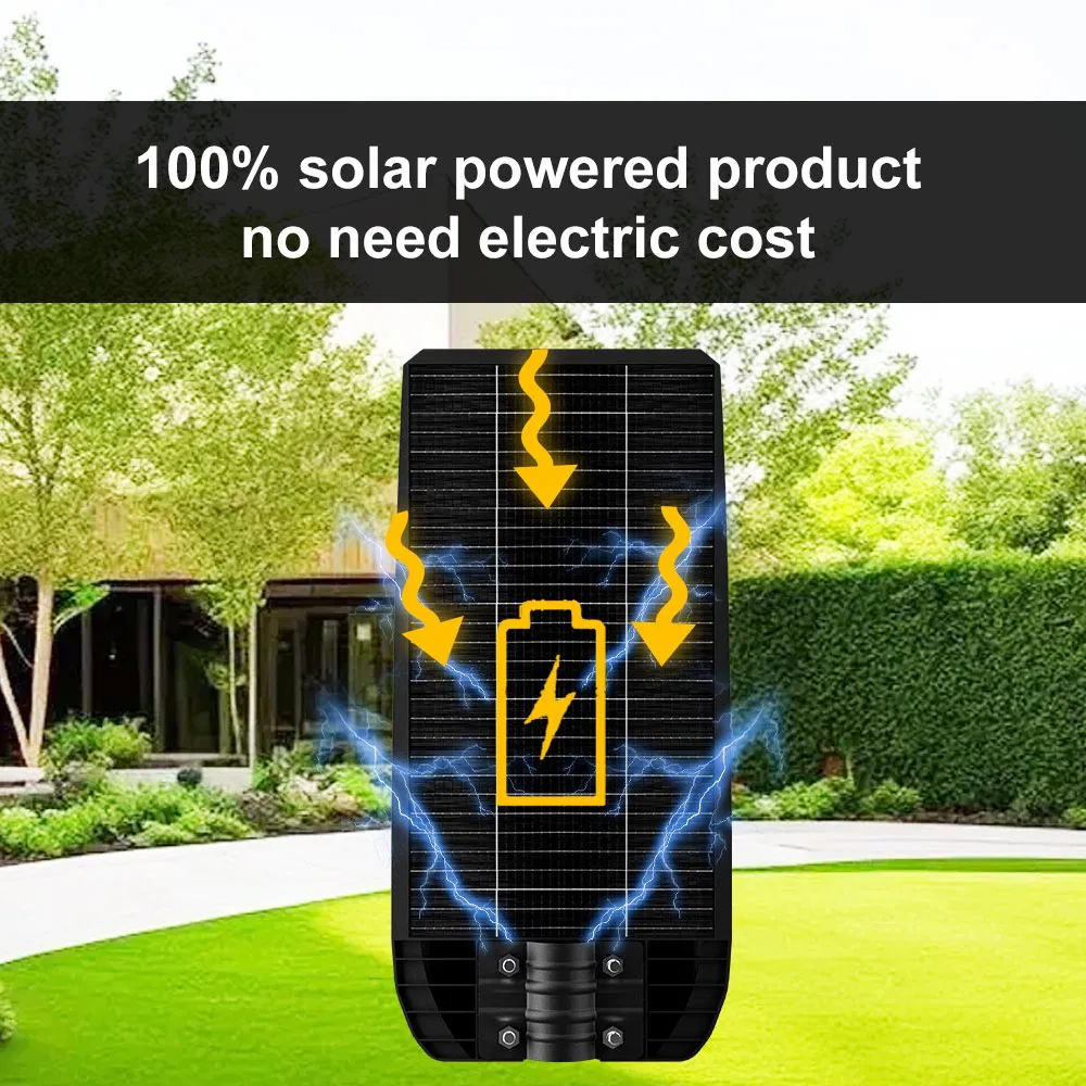 Iluminação Industrial da China Integrada Tudo em Um Luz de Rua Solar LED com Câmera
