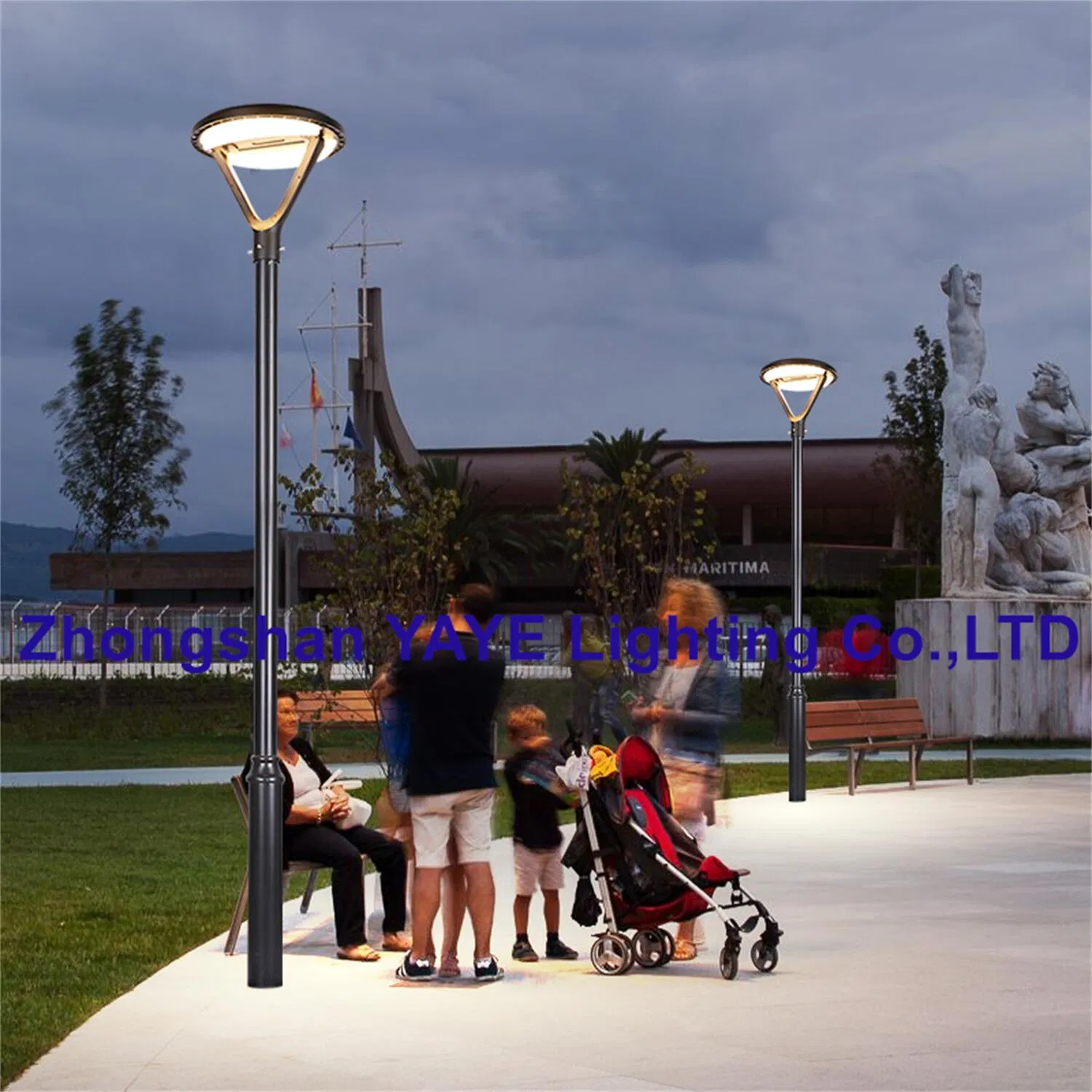 Yaye 2023 Fabricante de Painéis Solares Preço CE/RoHS 200W À Prova D'Água IP66 Alumínio LED Jardim Parque Caminho Iluminação Decorativa com Bateria de Lítio