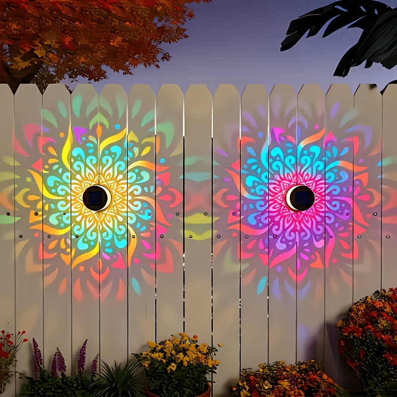 Lâmpada de Parede Solar Mandala Girassol para Decoração de Jardim e Iluminação de Paisagem (CFSLT26010)