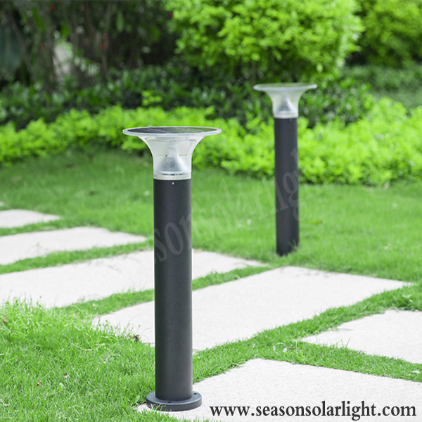 Iluminação de Bollard Solar LED para Jardim Decorativa de Alta Qualidade em Alumínio, à Prova d'Água, para Paisagismo ao Ar Livre