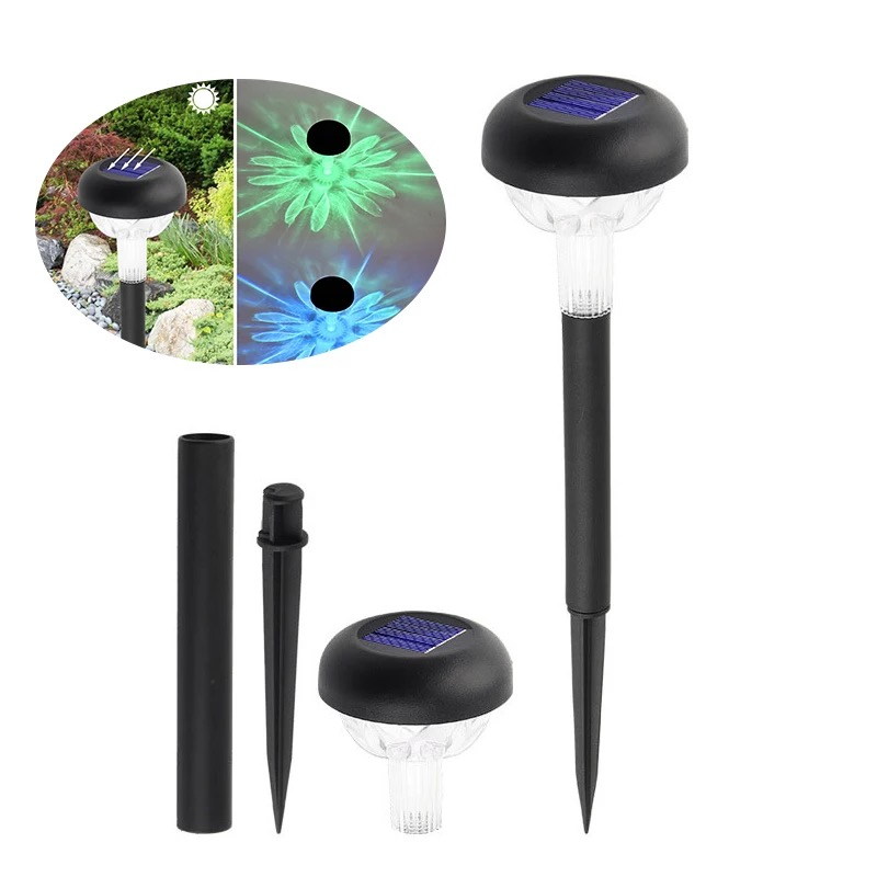 Iluminação paisagística solar colorida branca quente para caminho de jardim ao ar livre