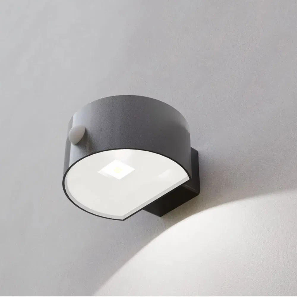 Luzes de Estrada LED Solares à Prova d'Água Modernas IP65 em Alumínio Preto para Iluminação de Jardins Exteriores, Iluminação de Caminhos para Quintal e Entrada de Garagem, Iluminação para Hotéis