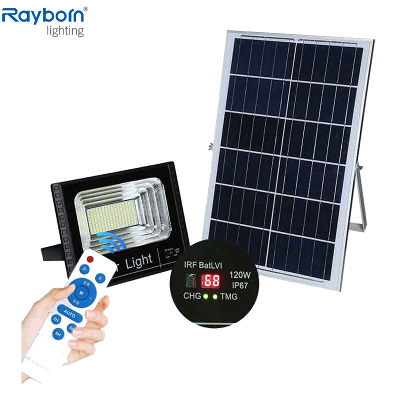 Iluminação Solar LED de Inundação ao Ar Livre por Atacado com Painel Solar de Polissilício 100W 200W 300W 400W