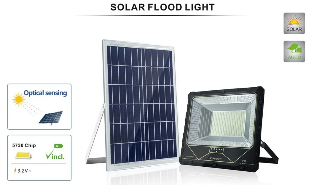 IP67 12000mAh IP67 200W Iluminação de Inundação Solar ao Ar Livre