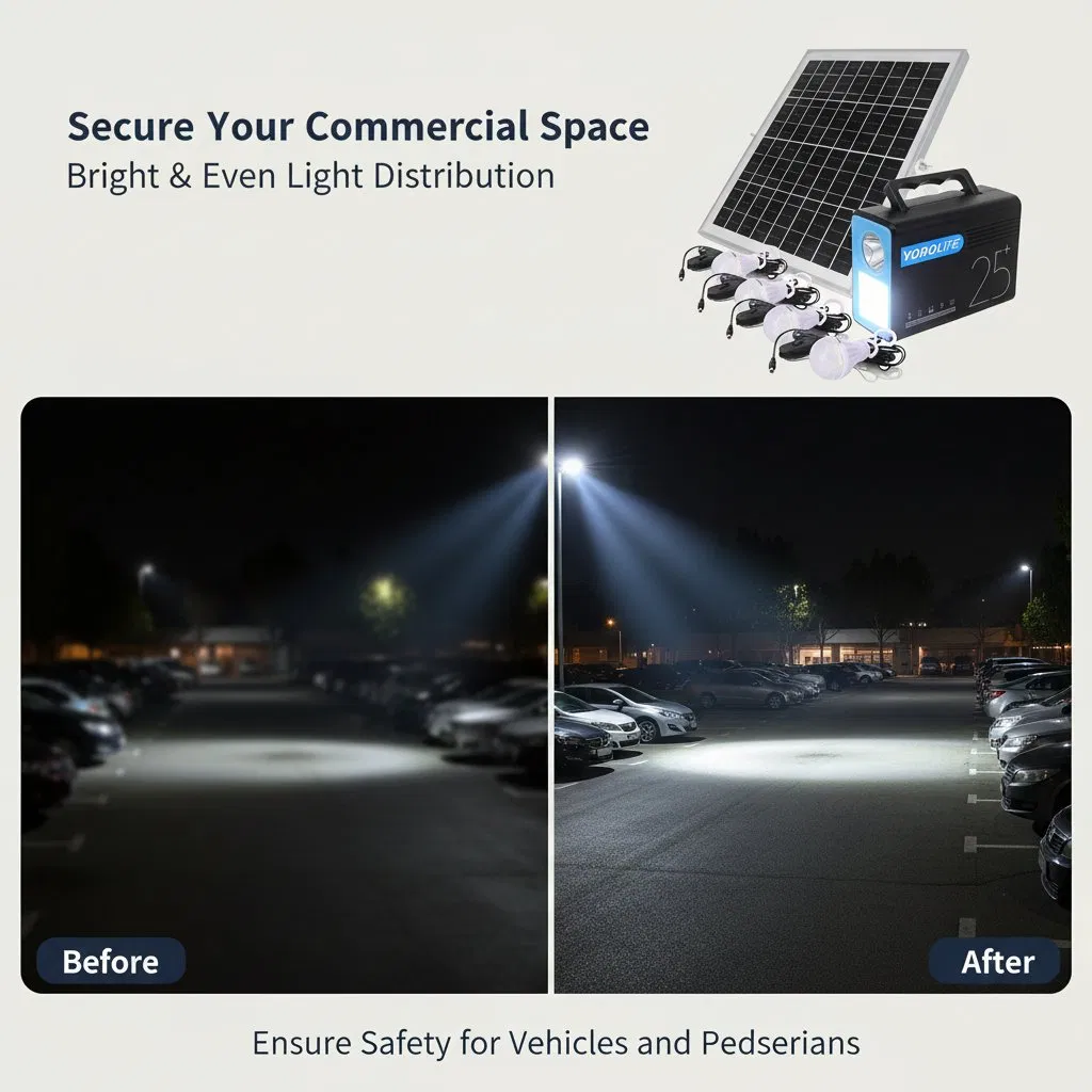 Kit de Iluminação Solar para Casa, Construído para Alta Potência e Confiabilidade, Ideal para Uso Doméstico, Camping e Backup de Emergência