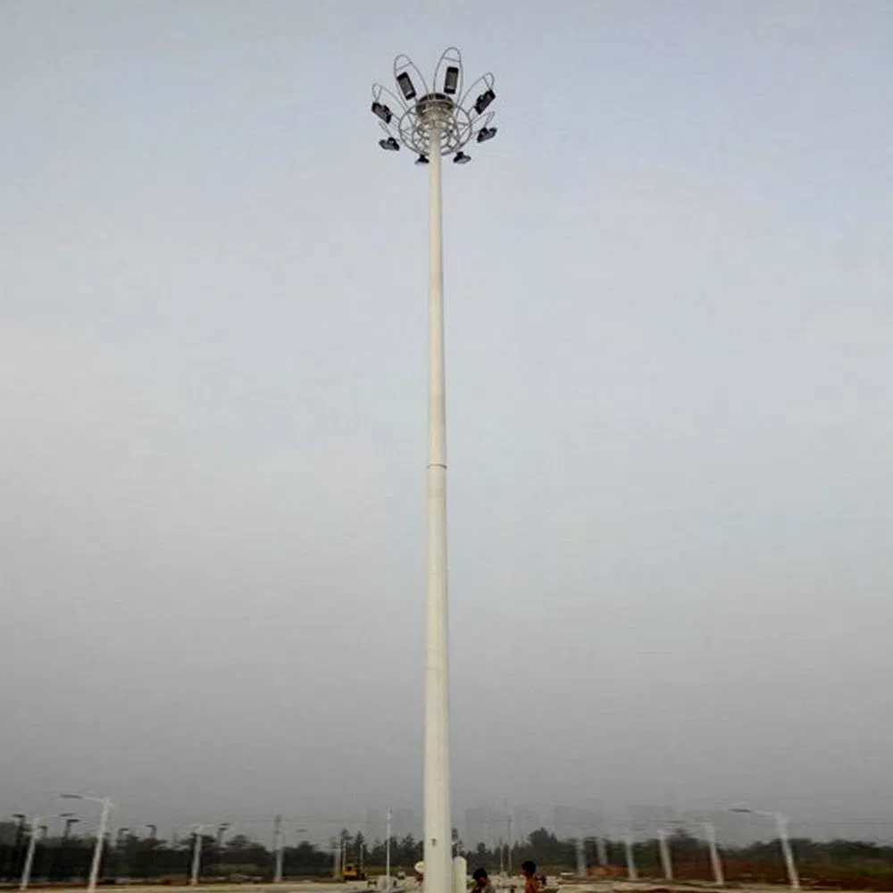 Iluminação de LED solar de alta mast para campo de futebol ao ar livre, iluminação para esportes, iluminação de inundação para aeroporto