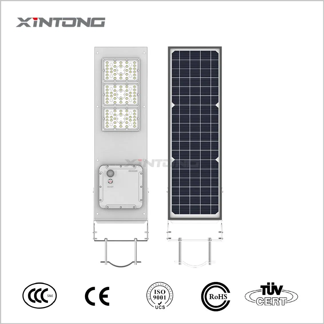 Iluminação externa LED solar para jardim, casa e estrada com sensor de movimento
