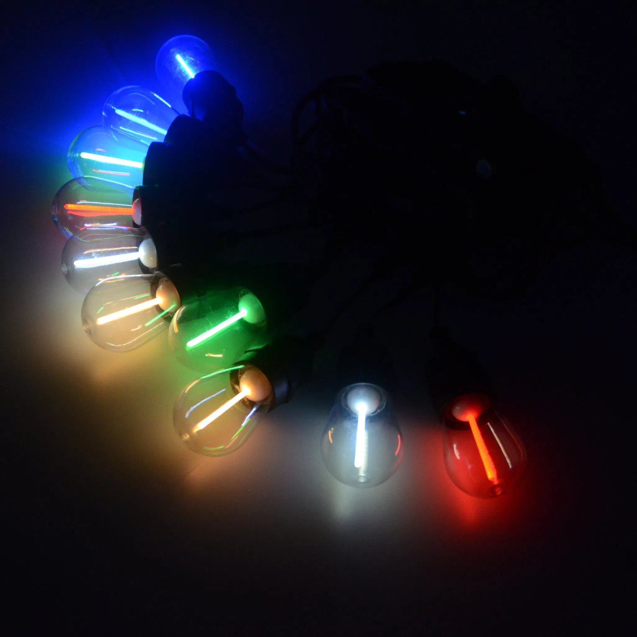 Iluminação decorativa de festão LED meteoros solares para exterior