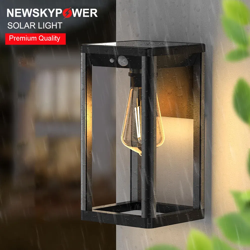 Iluminação Solar de Parede Sem Fio para Segurança Comercial ao Ar Livre com Sensor de Movimento em Alumínio