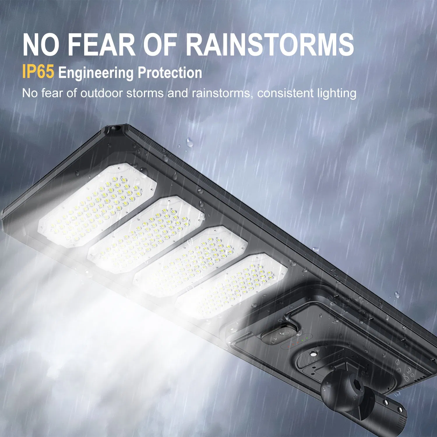 Controle Remoto à Prova d'Água IP65 Externo 300W 400W 500W 600W Iluminação de Rua Solar Inteligente LED
