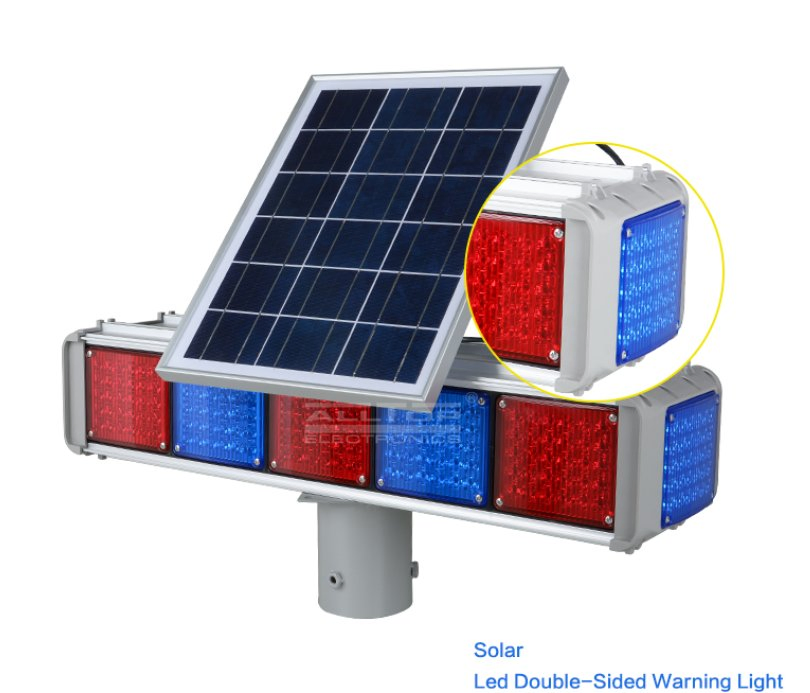 Iluminação de Calçada com Rampas Solares Vermelhas e Azuis de Alta Qualidade