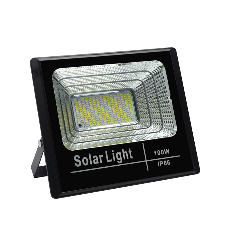 Projetor Solar para Iluminação de Jardim Externo com Display de Energia IP66 50W 300W Alta Lumens Luz de Inundação em ABS LED