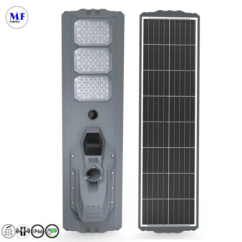 Preço de Fábrica Luz Solar ao Ar Livre IP66 100W 200W 300W 400W Luz de Estacionamento Luz Solar de Rua com Câmera Sensor de Fotocélula Controle Remoto
