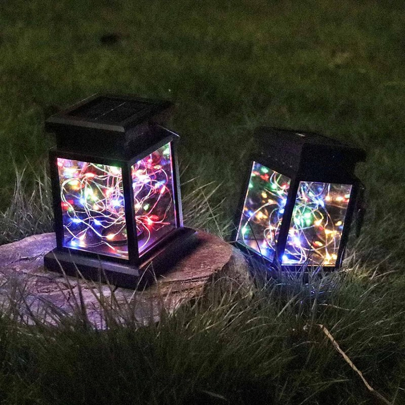 Lanterna Solar Suspensa para Exterior Lanterna à Prova d'Água Lâmpada Decorativa 20 Iluminação Solar LED