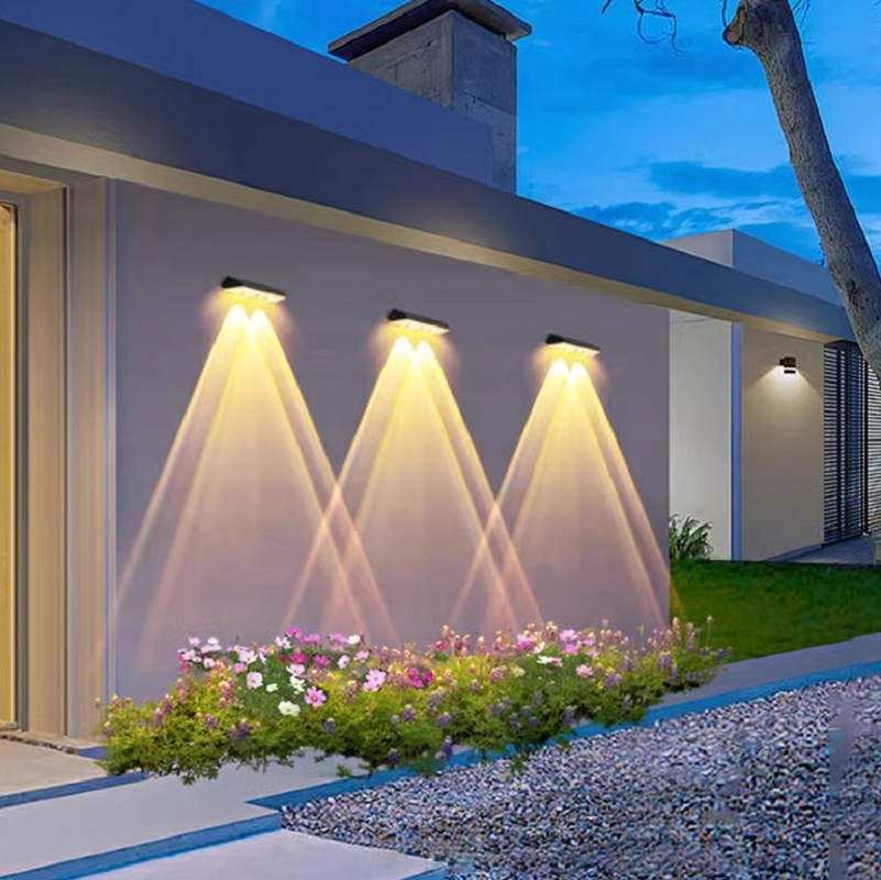 Luz Solar de Parede Montada para Cerca de Iluminação de Jardim de Pátio