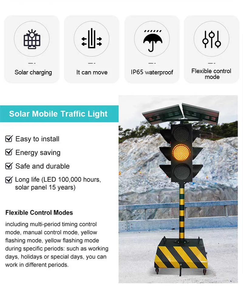 Semáforo LED solar 2