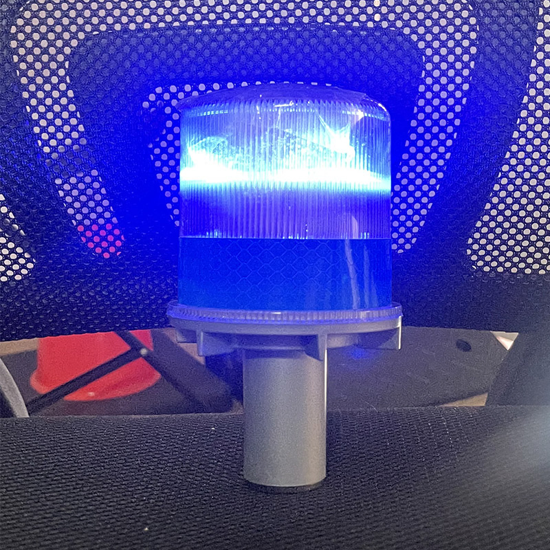 Luz de Tráfego Solar em Cone Azul ou Vermelho