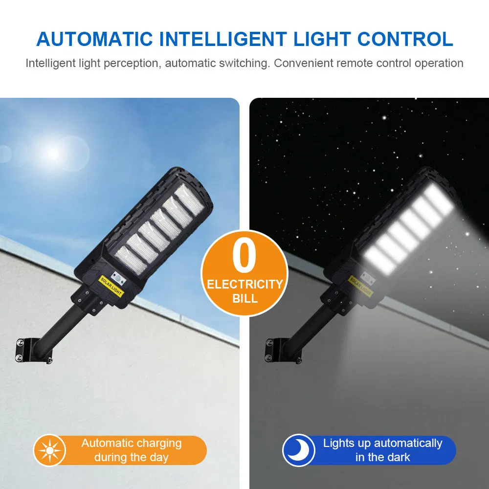 Iluminação de Rua Solar LED ao Ar Livre à Prova d'Água Industrial IP65 100W 500W 600W 1000W