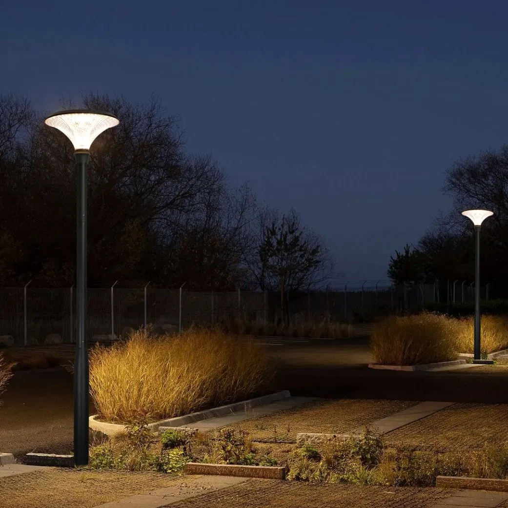 Iluminação Moderna ao Ar Livre LED IP65 50W Luz de Jardim com Estrutura de Alumínio Fundido, Iluminação Solar à Prova d'Água para Paisagismo, Iluminação de Rua LED
