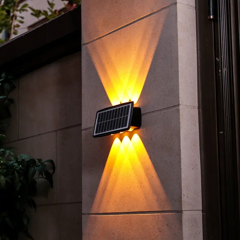 Iluminação de Jardim Solar Ecológica para Fixação em Parede para Exteriores