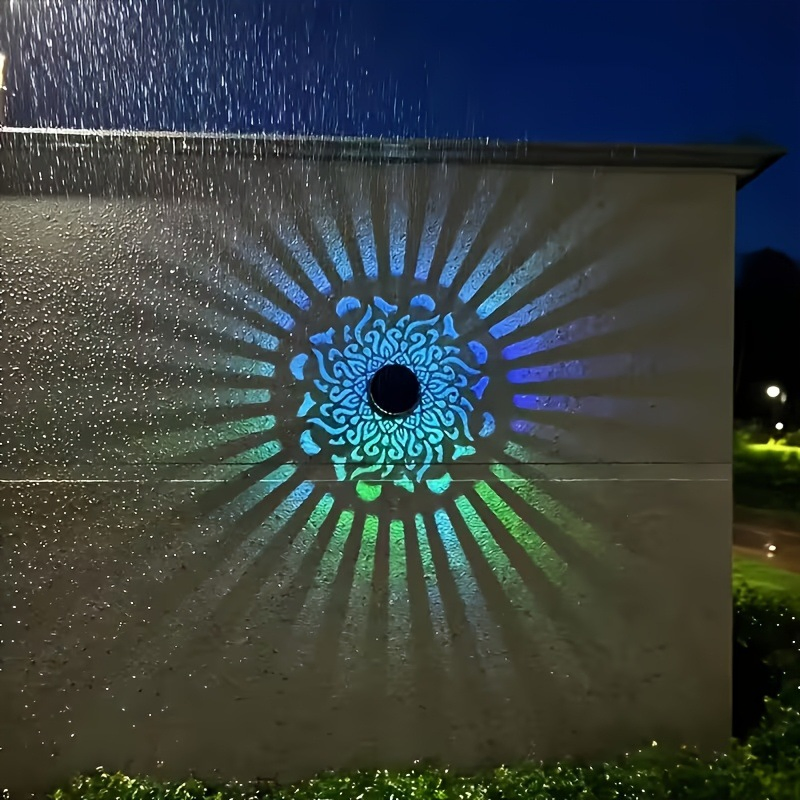 Lâmpada de Parede Solar Mandala Girassol para Decoração de Jardim e Iluminação de Paisagem (CFSLT26010)