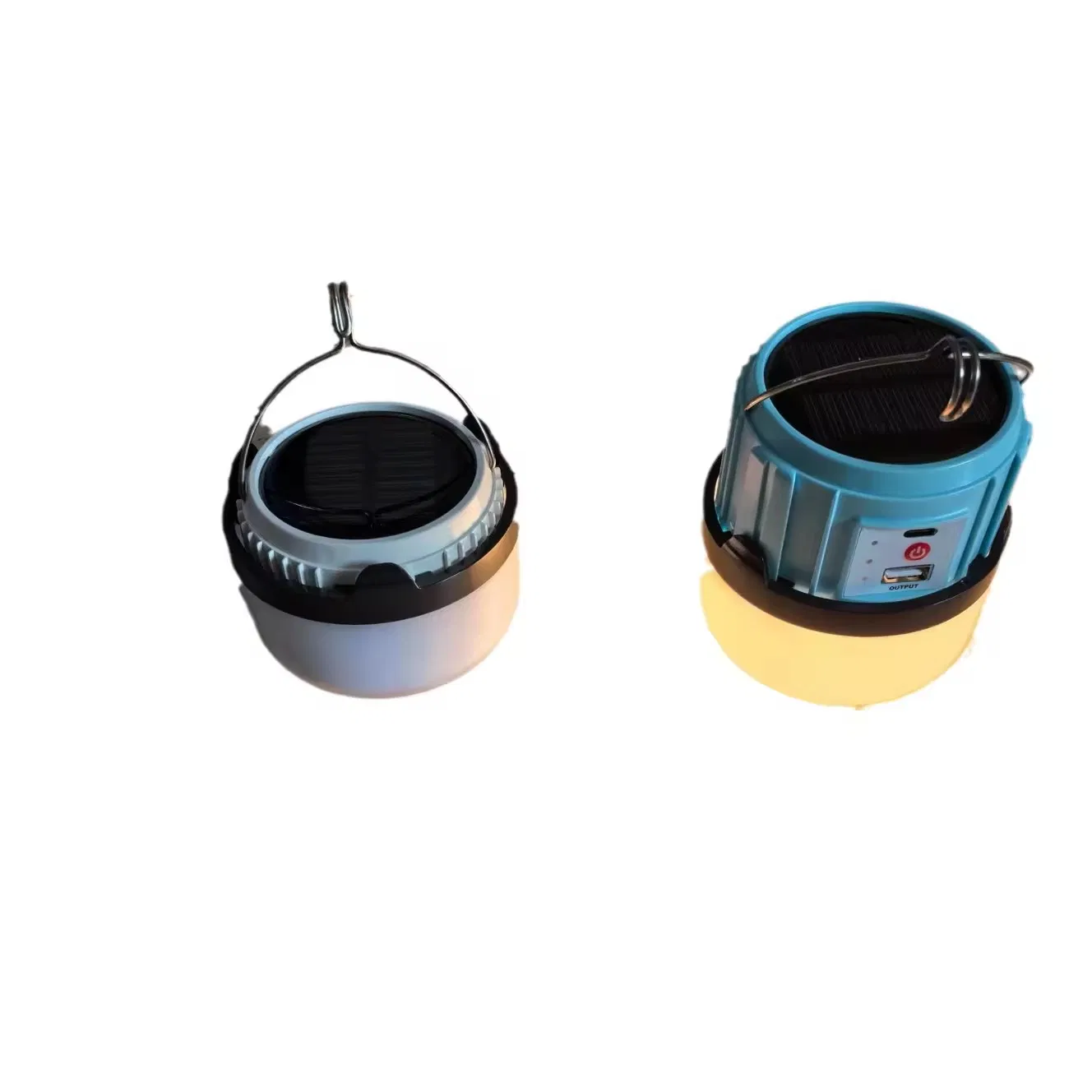 Lanterna de LED solar portátil para exteriores, luz de camping e tenda, economia de energia, iluminação à prova d'água para barracas noturnas