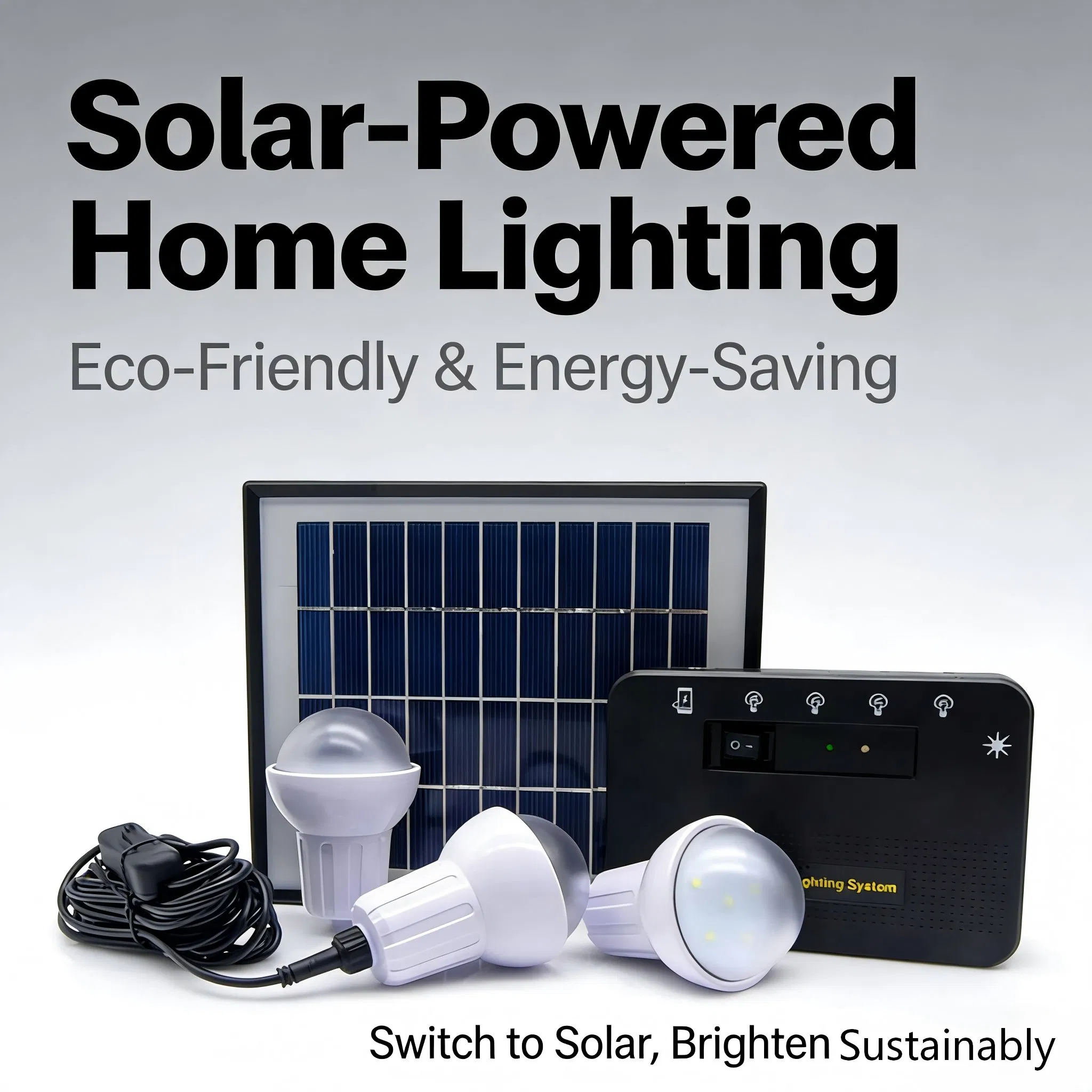 Kit de Iluminação Solar de Emergência para Uso em Camping