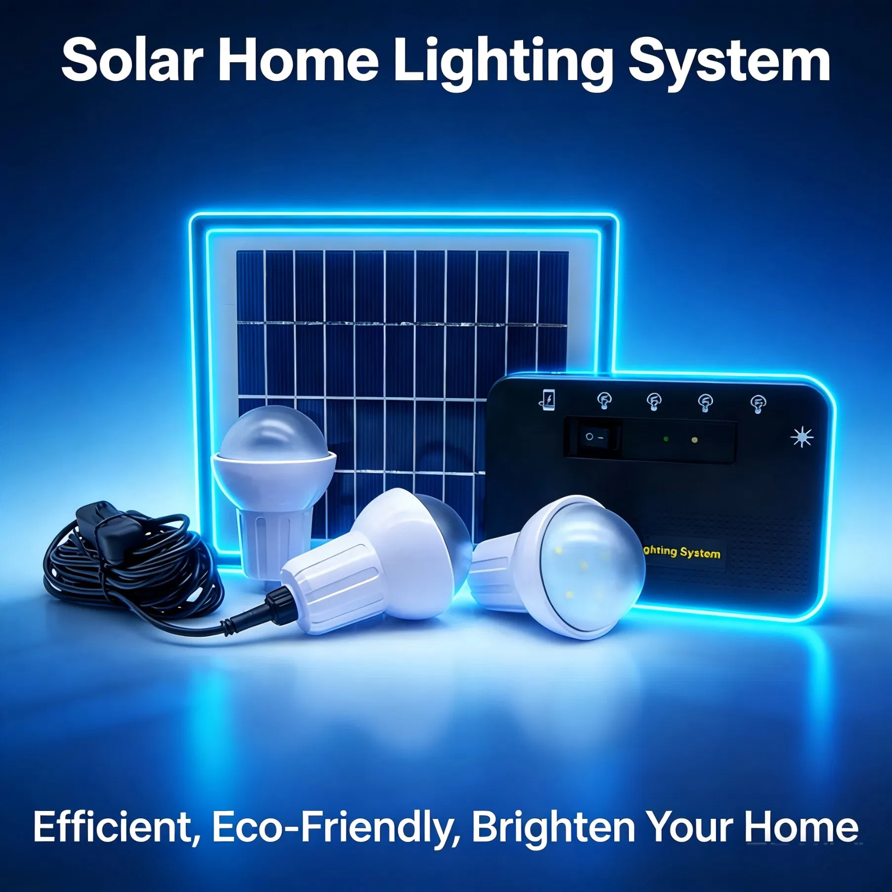 Kit de Iluminação Solar de Emergência para Uso em Camping