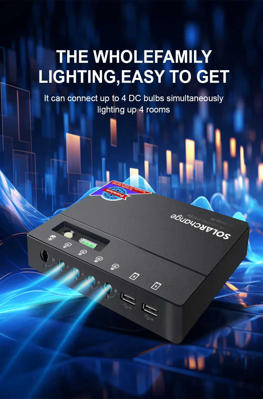 Sistema de iluminação solar kit