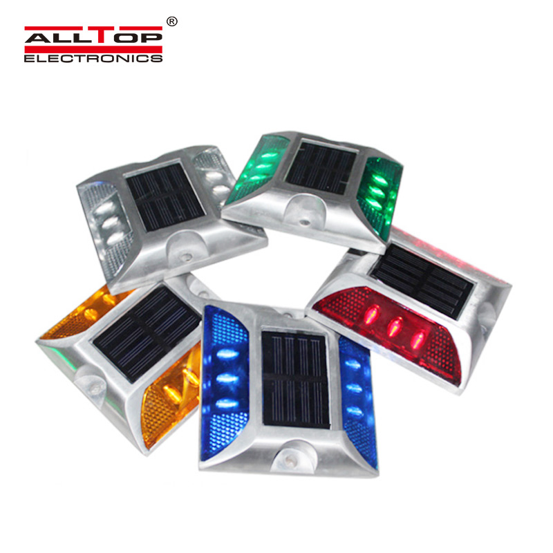 Luz de advertência de tráfego Cat's Eye Alltop, luz de deck LED solar, lâmpada de estaca para sinalização de estrada ao ar livre
