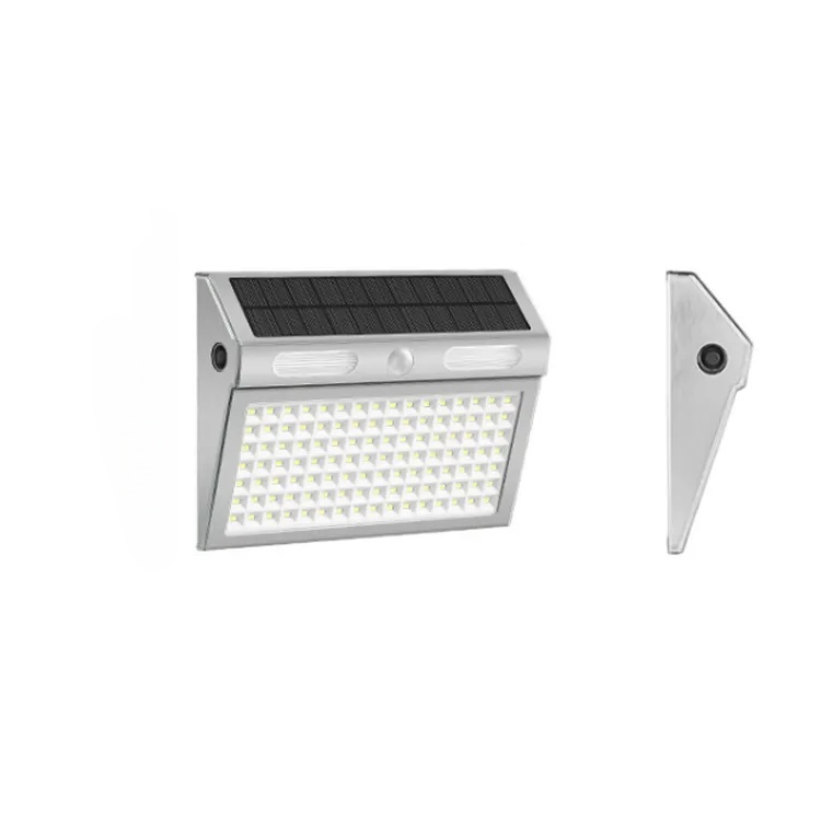 Lanterna Solar de Aço Inoxidável Durável 112 Iluminação de Segurança Externa com Sensor de Movimento à Prova d'Água para Porta da Frente, Quintal, Garagem