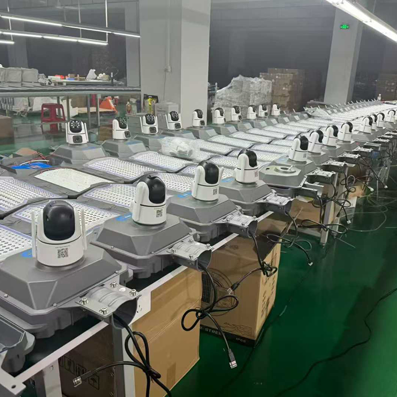 Lâmpada de Rua Solar com Duas Lentes 900W com CCTV 6 Milhões de Pixels Lâmpada de Rua LED Solar com Câmera Eseecloud