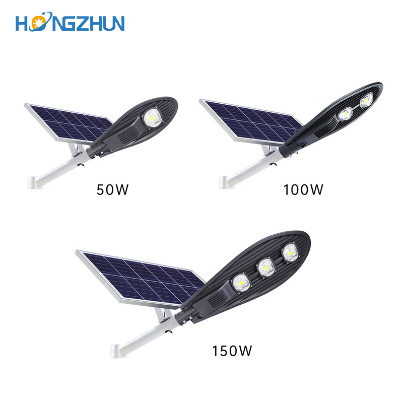 Iluminação Pública Inteligente com Indução de Corpo Humano 100W 200W 300W 400W Lâmpada de Rua LED Solar Powered