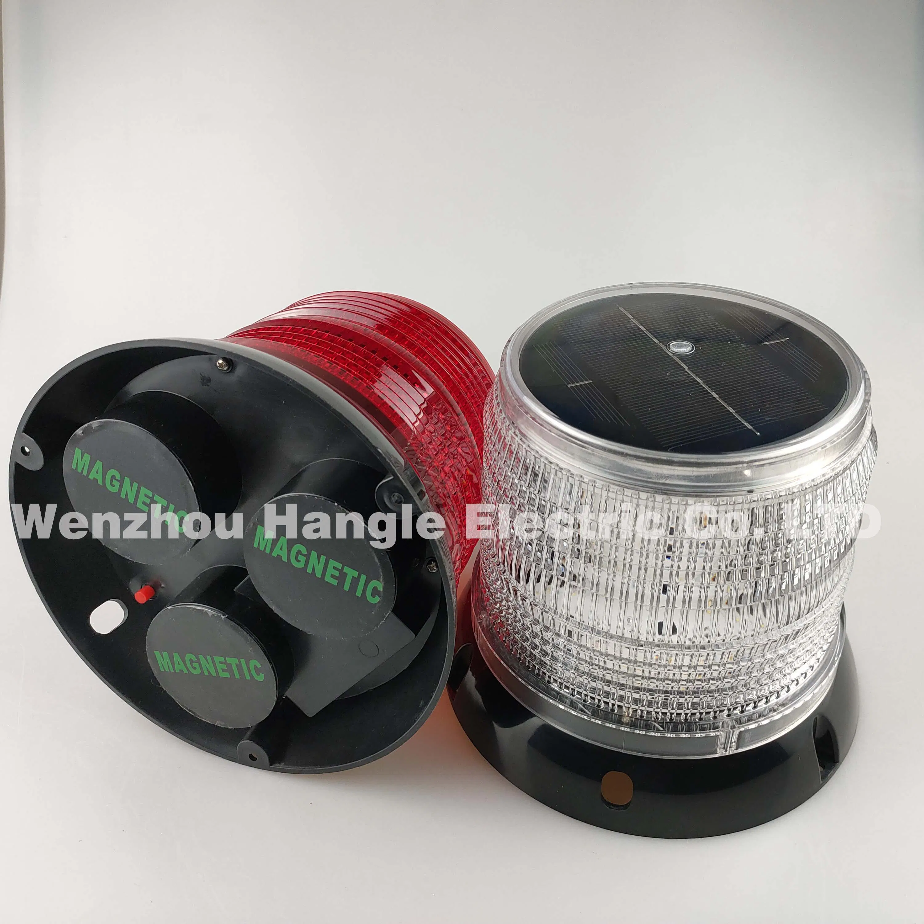 Lanterna de Alerta Solar LED Rotativa Brilhante/Beacon de Alerta Vermelho Piscante Luz Estroboscópica Sinal de Tráfego para Carros