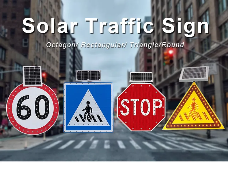 Sinal de Tráfego Solar LED 1