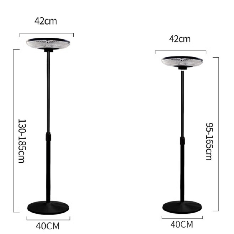 Montagem de Poste Redondo Comercial Parque Negócios Iluminação Solar LED Sem Fio UFO para Jardim