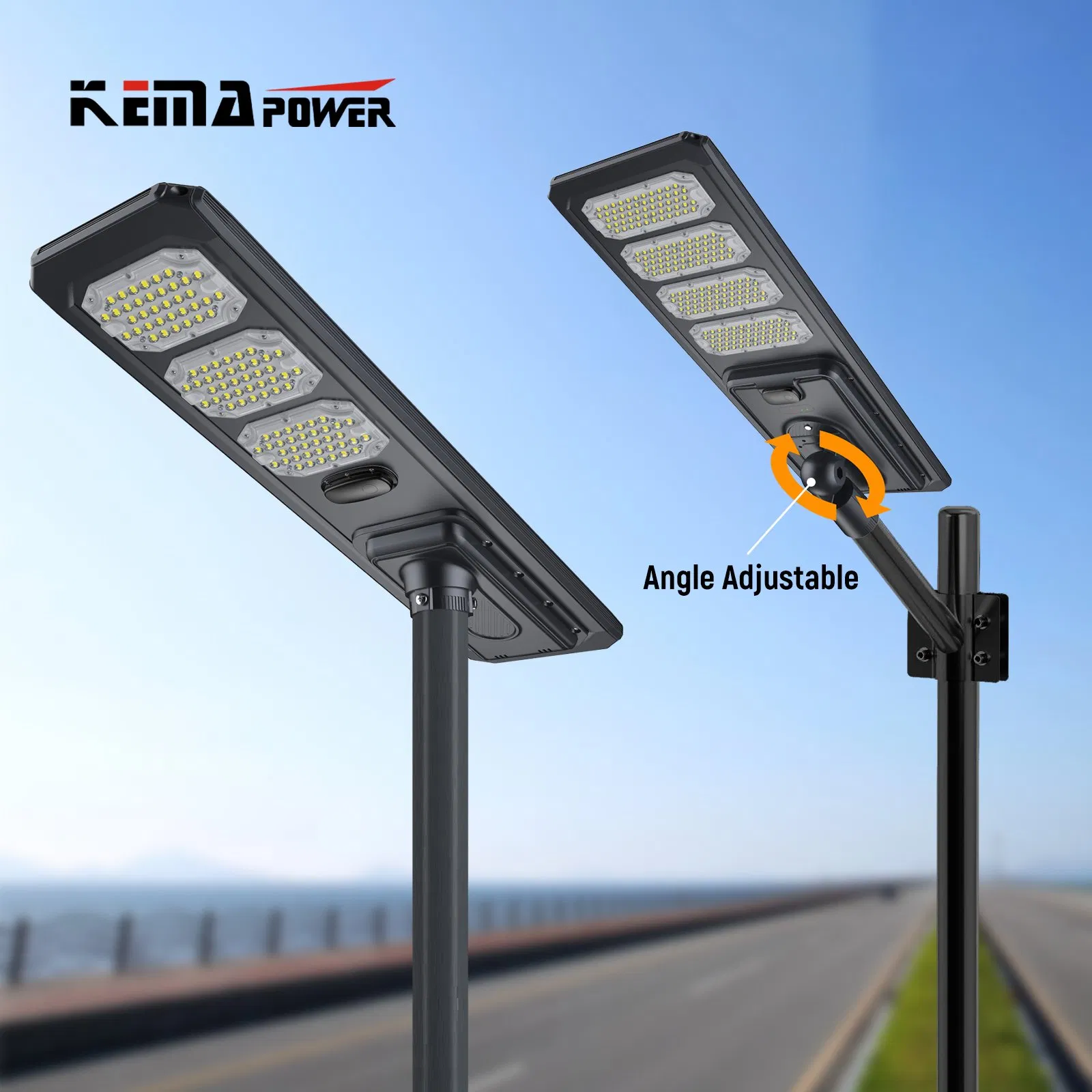 Controle Remoto à Prova d'Água IP65 Externo 300W 400W 500W 600W Iluminação de Rua Solar Inteligente LED